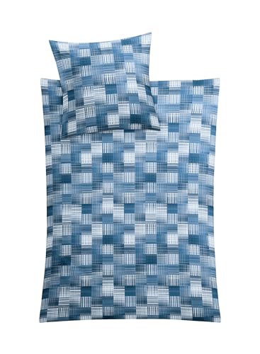 Kleine Wolke Bettwäsche Satin DANY Indigo 135 x 200 cm und 80 x 80 cm