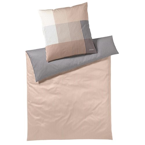 Joop! Bettwäsche Divided Mako-Satin karamel Größe 135x200 cm (80x80 cm)