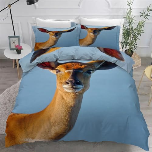 Bettwäsche 155x220 Microfaser BettwäSche Sets ReißVerschluss, Tiere Hautfreundlich Bettwaren, Bedding EnthäLt 1 Bettbezug und 2 Kissenbezug 80x80 Bettwäsche 155x220 Microfaser BettwäSche Sets ReißVerschluss, Tiere Hautfreundlich Bettwaren, Bedding EnthäLt 1 Bettbezug und 2 Kissenbezug 80x80