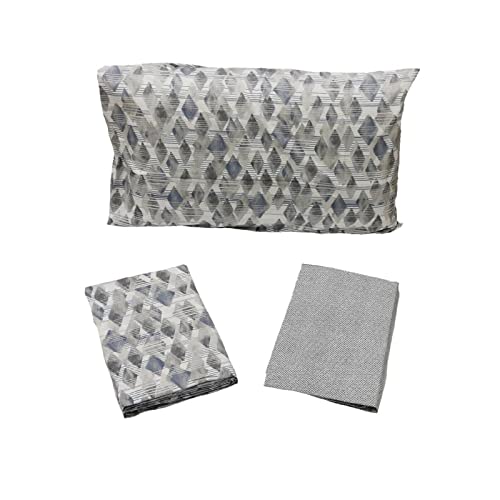 Zucchi Bettwäsche-Set aus warmer Baumwolle mit Spannbettlaken + Spannbettlaken + Kissenbezüge Flanell (Estrom G6, Einzelbett)