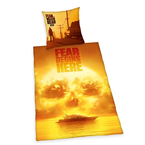 Herding Fear The Walking Dead Bettwäsche-Set, Baumwolle, rot, 135 x 200 cm