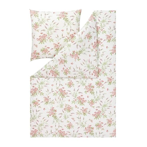 Estella Mako Interlock Jersey Bettwäsche Noelia Magenta 1 Bettbezug 135 x 200 cm + 1 Kissenbezug 80 x 80 cm