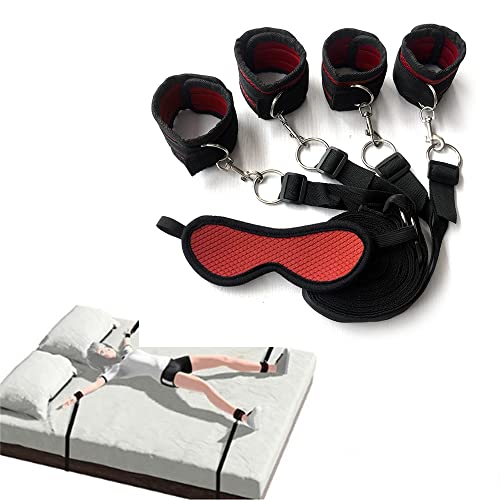 Plüsch-Bettwäsche-Set aus Nylon mit rotem Schwamm, Nylon-Set mit Augendeckel, Set für Anfänger