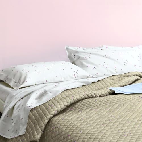 Bianocasa Bettwäsche-Set aus Perkal für Doppelbett und Duft-Tablett (WAVY 41, Doppelbett) Bianocasa Bettwäsche-Set aus Perkal für Doppelbett und Duft-Tablett (WAVY 41, Doppelbett)