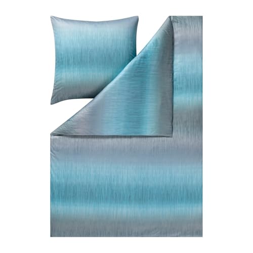 ESTELLA Mako Interlock Jersey Bettwäsche Ben Petrol 1 Bettbezug 135 x 200 cm + 1 Kissenbezug 80 x 80 cm