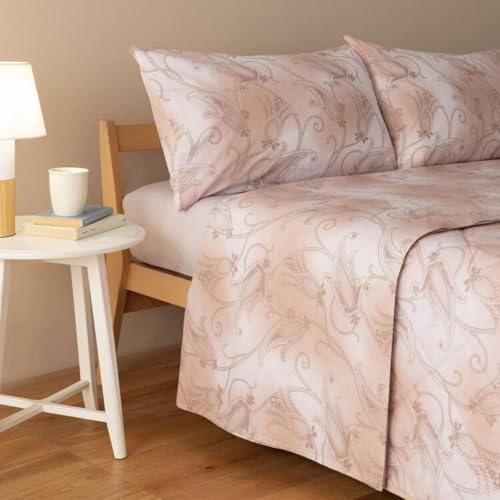 Bassetti Bettwäsche-Set für Doppelbett, 100 % Baumwolle, Bettwäsche-Set (1 Oberlaken 240 x 280 cm, 1 Spannbettlaken 175 x 200 cm, 2 Kissenbezüge 50 x 80 cm) (Ranchi B10)