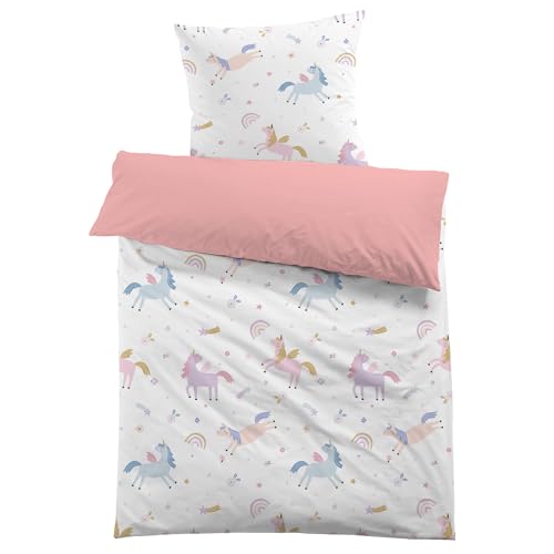 MUSOLEI Einhorn Bettwäsche 135x200cm Kinderbettwäsche Mädchen 3D Druck Cartoon Bettbezug und 1 Kissenbezug 80X80cm für Kinder Geschenk für Geburtstag Weihnachten,bunt MUSOLEI Einhorn Bettwäsche 135x200cm Kinderbettwäsche Mädchen 3D Druck Cartoon Bettbezug und 1 Kissenbezug 80X80cm für Kinder Geschenk für Geburtstag Weihnachten,bunt