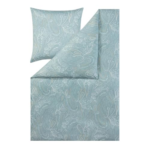 Bettwäsche Nathan | beige Mako-Interlock-Jersey (Salbei 532, 1 x 80x80 + 1 x 135x200 cm)