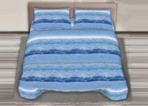 BIANCHERIAWEB Vanisho Bettwäsche-Set, leicht zu bügeln, 100 % Baumwolle, hergestellt in Italien, Seiden-Effekt, für Doppelbett, hellblau BIANCHERIAWEB Vanisho Bettwäsche-Set, leicht zu bügeln, 100 % Baumwolle, hergestellt in Italien, Seiden-Effekt, für Doppelbett, hellblau