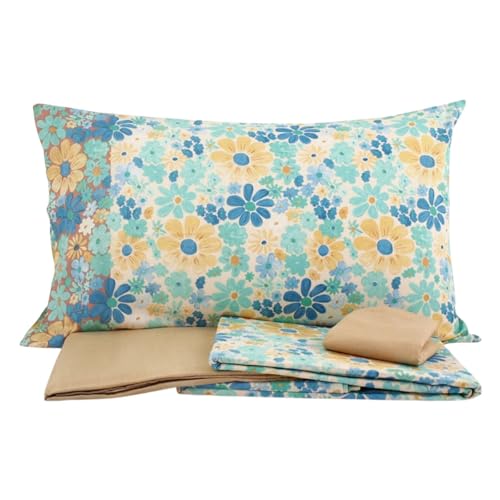 Bassetti Bettwäsche-Set für Einzelbett, Baumwolle, bestehend aus Bettlaken und 2 Kissenbezügen (Seventy Five B1)