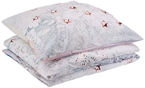 Heckett Lane Darian Dreamy Bettbezug, 100% Baumwolle, hellblau, 155 x 220 cm, 1 Stück