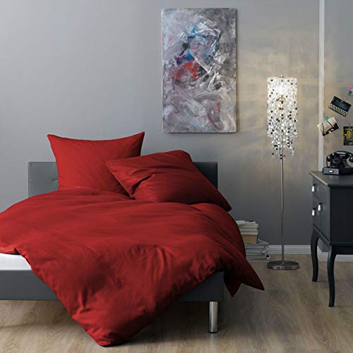 Lorena Mako-Satin Bettwäsche Venedig Burgund Kissenbezug einzeln 40x40 cm