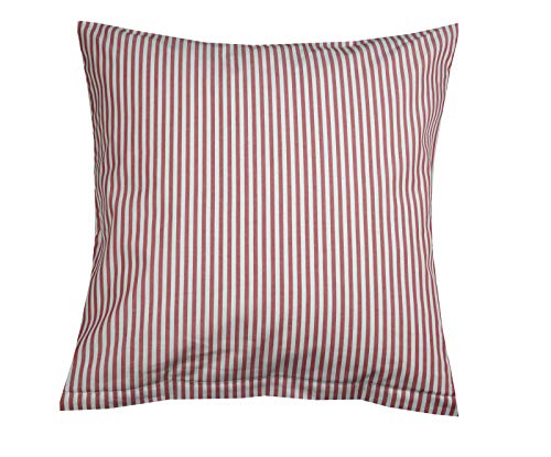 Lorena Batist Bettwäsche Basel Streifen Burgund Kissenbezug einzeln 40x80 cm