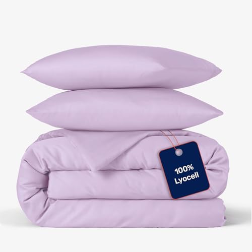 twenty:three Lyocell Bettwäsche (1x) 200x200 + (2X) 80x80 Flieder - 100% Tencel - Gewonnen aus Eukalyptus - Hochwertig - Nachhaltig - Atmungsaktiv - Luxus - Hypoallergen
