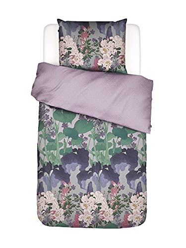 ESSENZA Bettwäsche Michelle Bunt Blumen Blüten Sterne Punkte Wendeoptik Baumwollperkal, Größe:155 cm x 220 cm