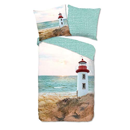 Traumschlaf Renforcé Bettwäsche Leuchtturm 1 Bettbezug 135 x 200 cm + 1 Kissenbezug 80 x 80 cm