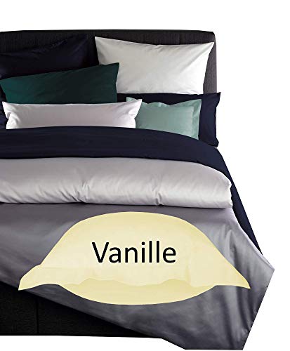 Curt Bauer Mako Satin Bettwäsche Uni Größe 135x200+80x80 cm Farbe Vanille