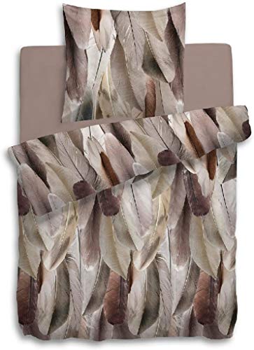 Heckett Lane Hecket Lane Wende- Bettwäsche Flanell (w Biber) 135x200 80x80 taupe (Hollie)