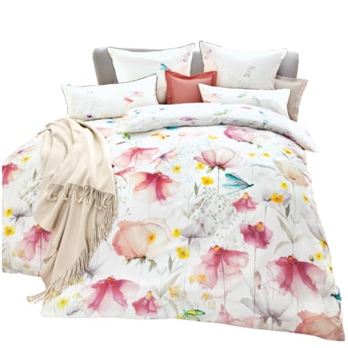 Pfeiler WÄSCHE MANUFAKTUR Bettwäsche 155x220+ Kissen 80x80 aus Mako Satin – Luxus Bettwäsche Set aus 100% Baumwolle – Made in Germany – seidig glatt & atmungsaktiv