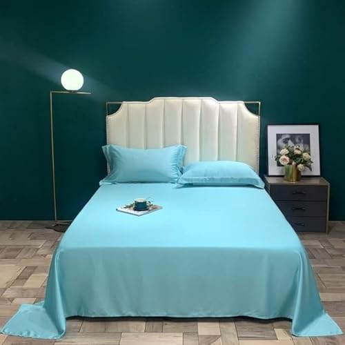 Luxuriöses Bettlaken aus natürlicher Maulbeerseide, einfarbig, für Einzel-, Doppel-, Kingsize-Bett, weich, hypoallergen, atmungsaktiv, elegante Bettwäsche