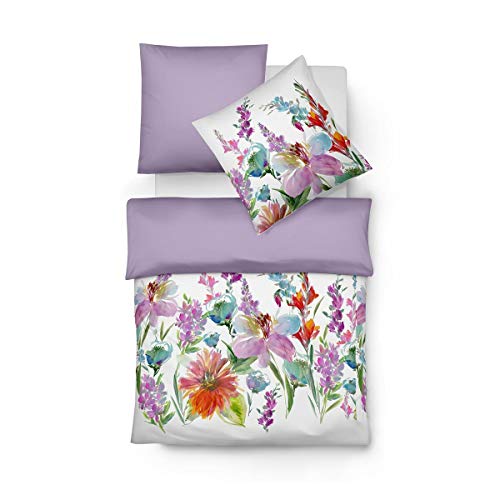  Mako Satin Bettwäsche Bed Art S Wildflower multicolor 1 Bettbezug 155 x 220 + 1 Kissenbezug x