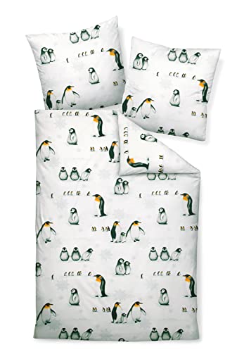 Janine Design Feinbiber Bettwäsche Davos 65103 eisblau 1 Bettbezug 135 x 200 cm + 1 Kissenbezug 80 x 80 cm