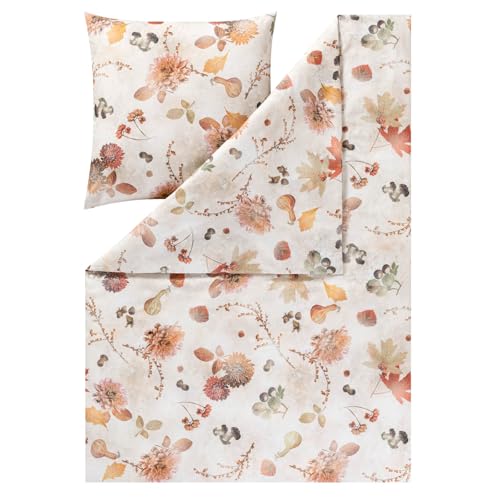 ESTELLA Kuschelflanell Bettwäsche Autumn Foliage Kastanie
