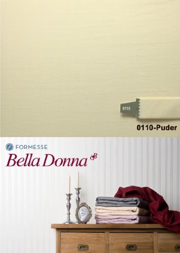 Bella Donna „Cher“, Jersey-Spannbettuch, baumwolle, cremefarben, 120cm x 200cm