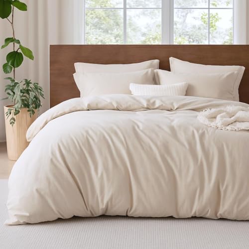 Lanqinglv Bettwäsche 135x200 cm 4teilig Beige Mikrofaser Einfarbig ÖKO-TEX Bettwäsche Set 2 Bettbezüge 135 x 200cm mit Reißverschluss + 2 Kissenbezüge 80 x 80 cm