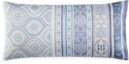 Bassetti Hanbury Kissenhülle zu Bettwäsche aus 100% Baumwollsatin in der Farbe AZURBLAU C1, Maße: 40x80 cm - 9330011