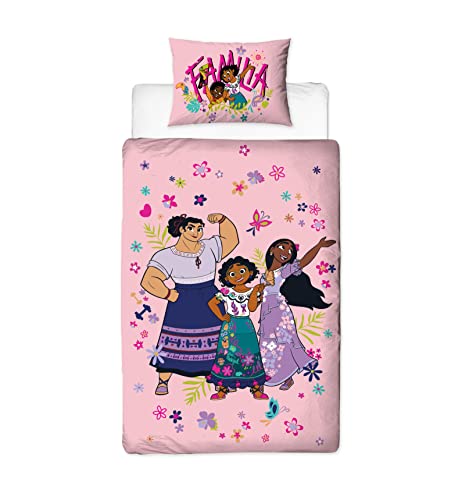 Disney Character World Encanto Bettwäsche-Set für Einzelbett, wendbar, zweiseitig, inkl. passendem Kissenbezug, Marken Einzelbett