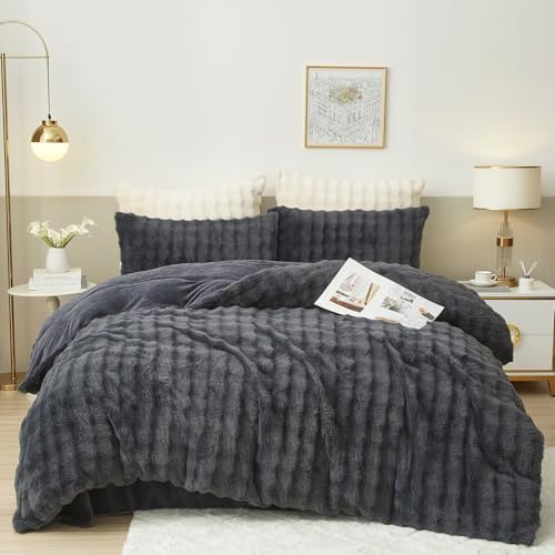 Luofanfei Winter Plüsch Bettwäsche 220x240 Grau Uni Kuschelig Flauschig Fleece Warme Flanell Bettwäsche Set Winterbettwäsche Nicki Microfaser Bettbezug und Kissenbezüge 80x80 mit Reißverschluss Luofanfei Winter Plüsch Bettwäsche 220x240 Grau Uni Kuschelig Flauschig Fleece Warme Flanell Bettwäsche Set Winterbettwäsche Nicki Microfaser Bettbezug und Kissenbezüge 80x80 mit Reißverschluss