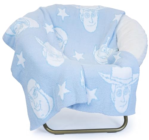 Disney Pixar Toy Story Federstrick-Überwurfdeck e, flauschig, Woody and Buzz Lightyear, flauschige Decke, Maße: 127 x 152,4 cm, superweiche, leichte Bettwäsche