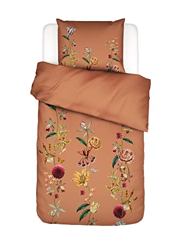 ESSENZA Bettwäsche Feda Bright Terra, 155x220 + 1x 80x80 cm - 100% Baumwollsatin 200TC - Blumen