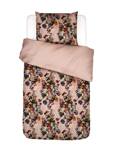 ESSENZA Bettwäsche Karli Darling pink, 135x200 + 1x 80x80 cm - 100% Baumwollsatin 215TC - Blumen
