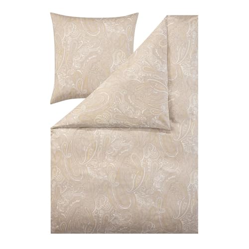 Bettwäsche Nathan | beige Mako-Interlock-Jersey (beige 200, 1 x 80x80 + 1 x 135x200 cm)