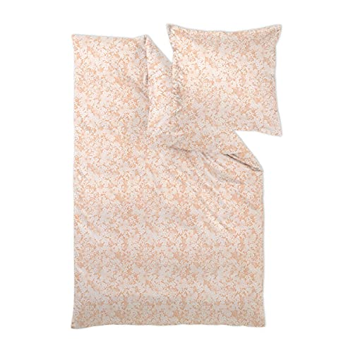 Curt Bauer Mako-Brokat Damast Bettwäsche Cosy rosewood, Kissenbezug einzeln 80x80 cm