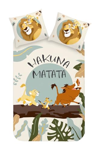 Disney Renforcé Wende Bettwäsche 135x200cm König der Löwen Hakuna Matata The Lion King Simba