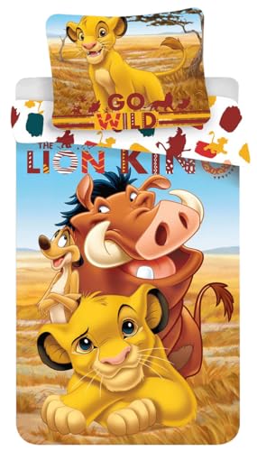 Disney König der Löwen Bettwäsche Set Kopfkissen Bettdecke Maße 135/140x200 Simba Timon Pumba