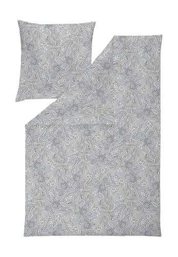 ESTELLA Mako Jersey Bettwäsche 135x200 Paisley Silber grau beige 6171-820 ESTELLA Mako Jersey Bettwäsche 135x200 Paisley Silber grau beige 6171-820