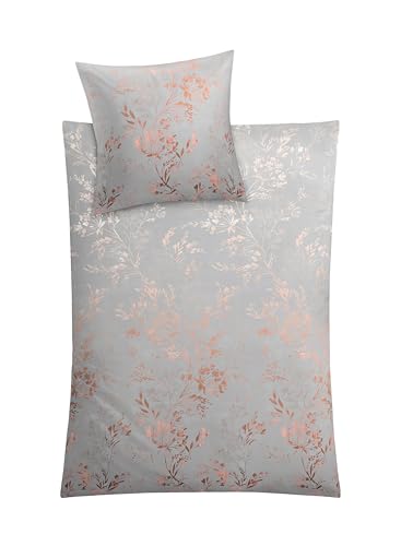 Kleine Wolke Bettwäsche Satin, Kate Silbergrau, 1-135x200 /1-80x 80