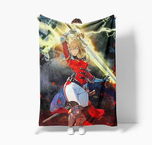 Zhongkaihua Sung Jin Woo Decke, Cha Hae-In, Cartoon-Anime-Druck, weich, flauschig, Flanell, Mittagessen, Schlaf, Weihnachten, Winterdecke, ideales Wärme, Bettwäsche, Geschenk, 80 x 120 cm