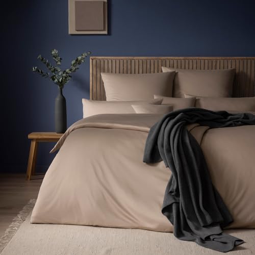 ESTELLA Mako Interlock Jersey Uni Bettwäsche | 100% Baumwolle | trocknerfest und bügelfrei | 135x200 cm + 80x80 cm | Farbe: Bahama