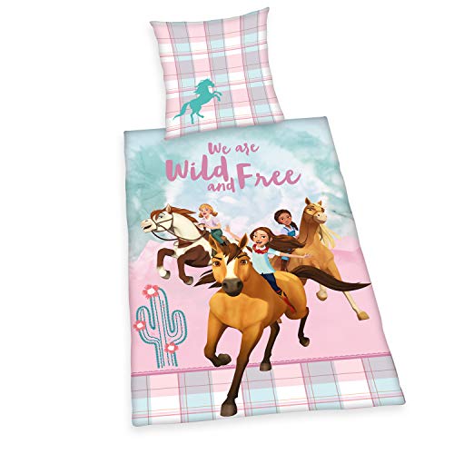 Herding Spirit Bettwäsche-Set, Wendemotiv, Kopfkissenbezug 80 x 80 cm, Bettbezug 135 x 200 cm, Baumwolle/Renforcé, Mehrfarbig