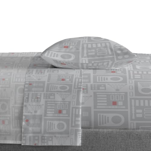 Star Wars Dark Side Darth Vader Tech Bettwäsche-Set für Doppelbett, 3-teilig, 100 % Bio-Baumwolle, mit Kissenbezug, GOTS- und Öko-Tex-zertifiziert
