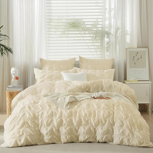 YASMENG Seersucker Bettwäsche 200x200 Beige Gelb Kariert Bettbezug Set Kuschelig Weich Atmungsaktiv Mikrofaser Bettwäsche Modern Bettwäsche 3 Teilig mit Reißverschluss und 2 Kissenbezüge 80x80 cm YASMENG Seersucker Bettwäsche 200x200 Beige Gelb Kariert Bettbezug Set Kuschelig Weich Atmungsaktiv Mikrofaser Bettwäsche Modern Bettwäsche 3 Teilig mit Reißverschluss und 2 Kissenbezüge 80x80 cm