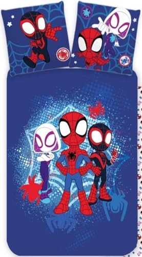 Marvel Spidey und Seine Super-Freunde Wende-Bettwäsche-Set Bettbezug 135x200 Kissenbezug 80x80 Baumwolle Marvel Spidey und Seine Super-Freunde Wende-Bettwäsche-Set Bettbezug 135x200 Kissenbezug 80x80 Baumwolle