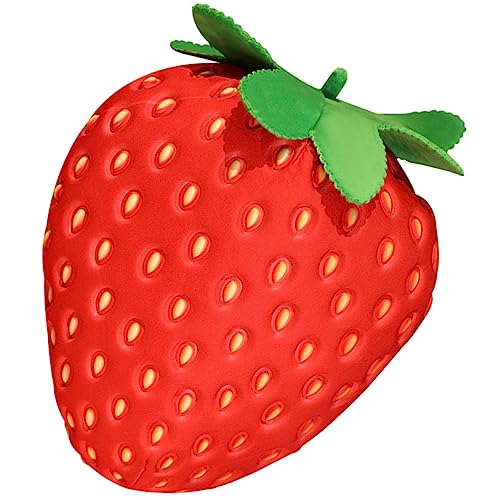ERINGOGO Fruchtkissenplüsch Sachen Plüschtiere süße Bettwäsche Erdbeere Geburtstag Cute Pillow bescherung Weihnachten weihnachsgeschenke plüschkissen Erdbeerplüsch Kissen werfen Stoff rot