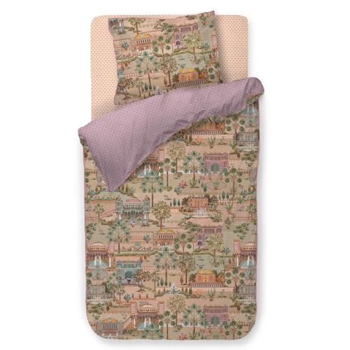 PiP Studio Bettwäsche Alcazar Bunt Perkal Orientalisch Gärten Bäume Brunnen Blumen Geblümt, Größe:135 cm x 200 cm