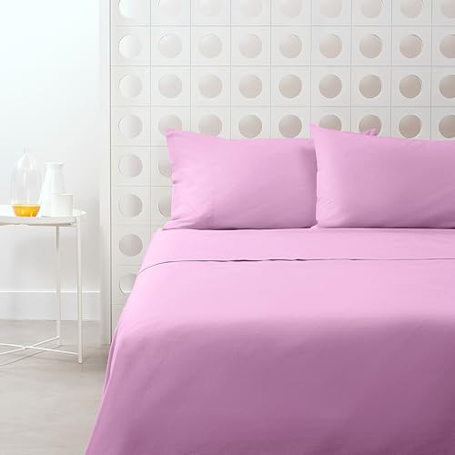 Bassetti, Bettwäsche Pop Color, Hortensie, hergestellt in Italien, 160 x 280 cm, 100% Baumwolle